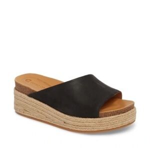 CORSO COMO Candice Black Leather Espadrille Sandals 9